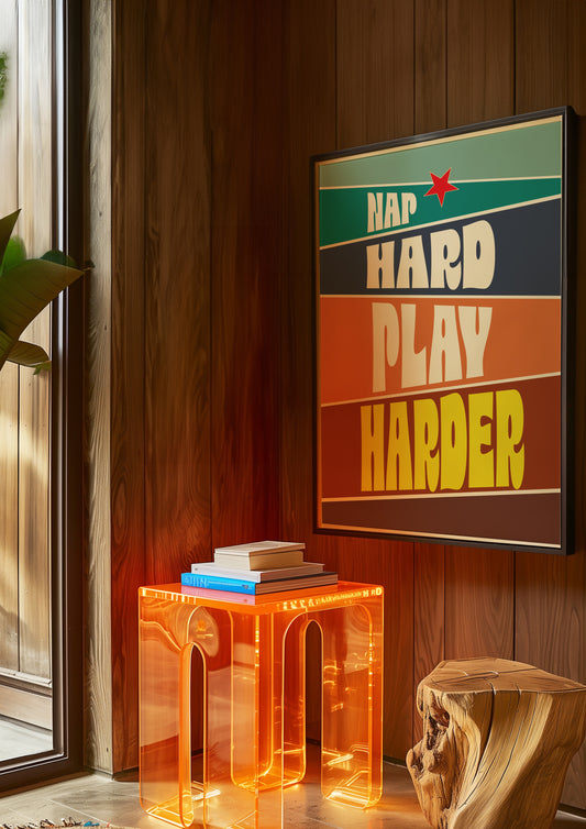 Posters  - Nap Hard Play Hard